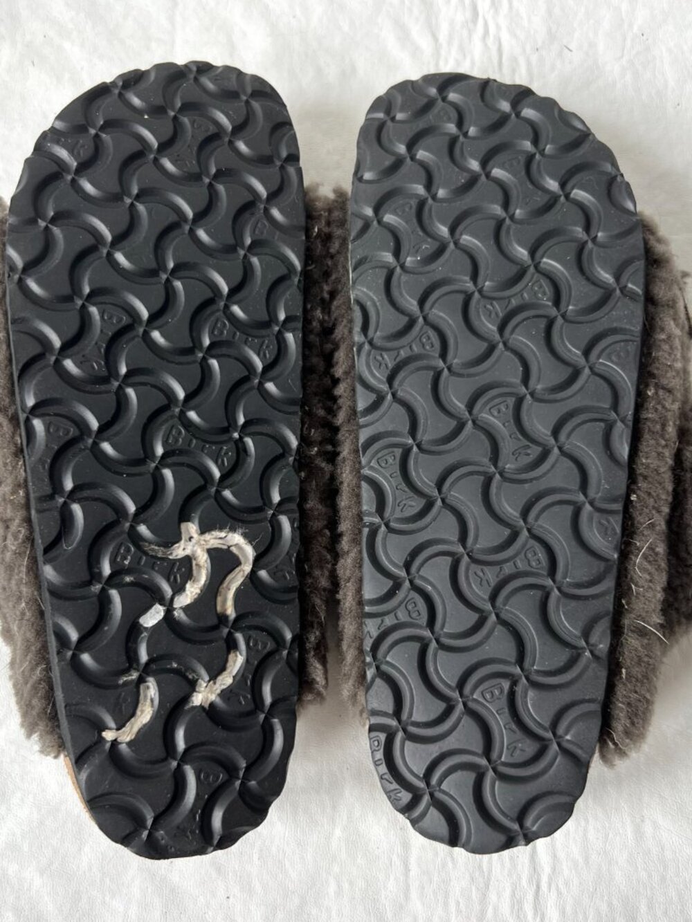 Birkenstock sandals Arizona Big Buckle Shearling teddy gray EU 37 6 6.5 slides - Picture 8 of 13